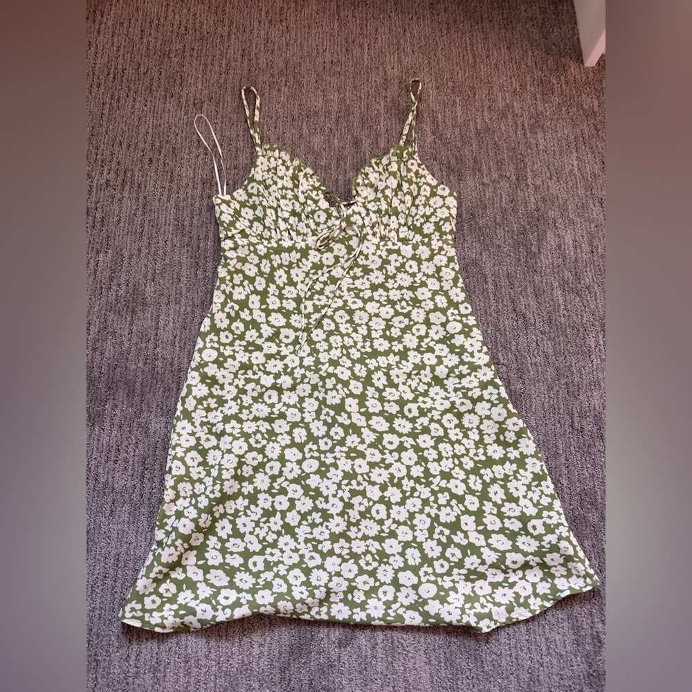 Princess Polly Green Floral Dress